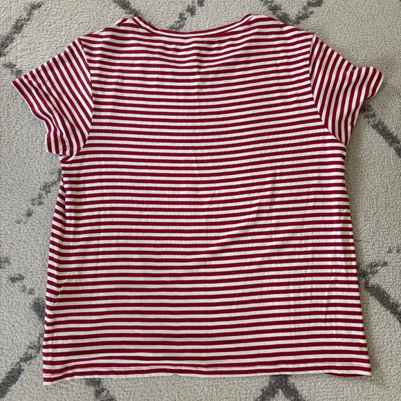 Red and White Striped Shirt- Splendid - Picture 4 of 4